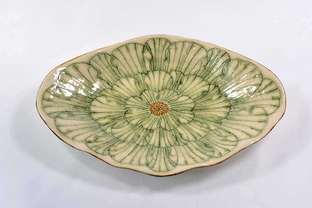食器 舟形皿 牡丹 緑 松泉窯 加藤芳平 美濃焼 陶磁器 Yoshihei Katou 加藤 芳平 美濃焼皿 盆 プレート Takumi Japan 食器 舟形皿 牡丹 緑 松泉窯 加藤芳平 美濃焼 陶磁器 Yoshihei Katou 加藤 芳平 美濃焼皿 盆 プレート Takumi Japan